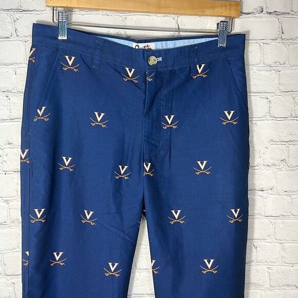 Virginia Cavaliers Golf Pants Mens Blue All Over Ovation Game Changer W32 L30 - Picture 2 of 7